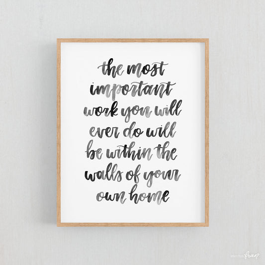 The most important work (Watercolor) - Print