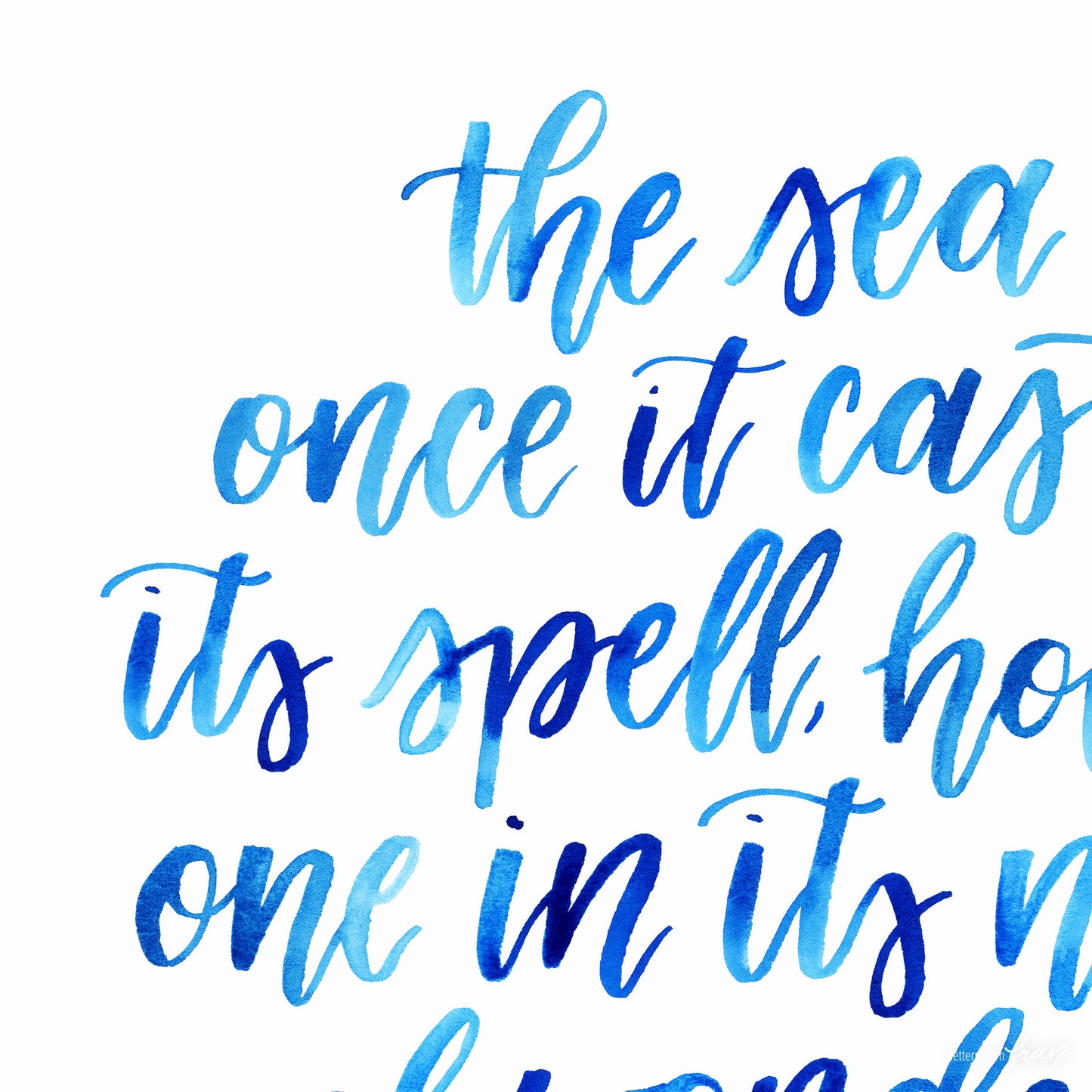 The sea once it casts its spell - Print